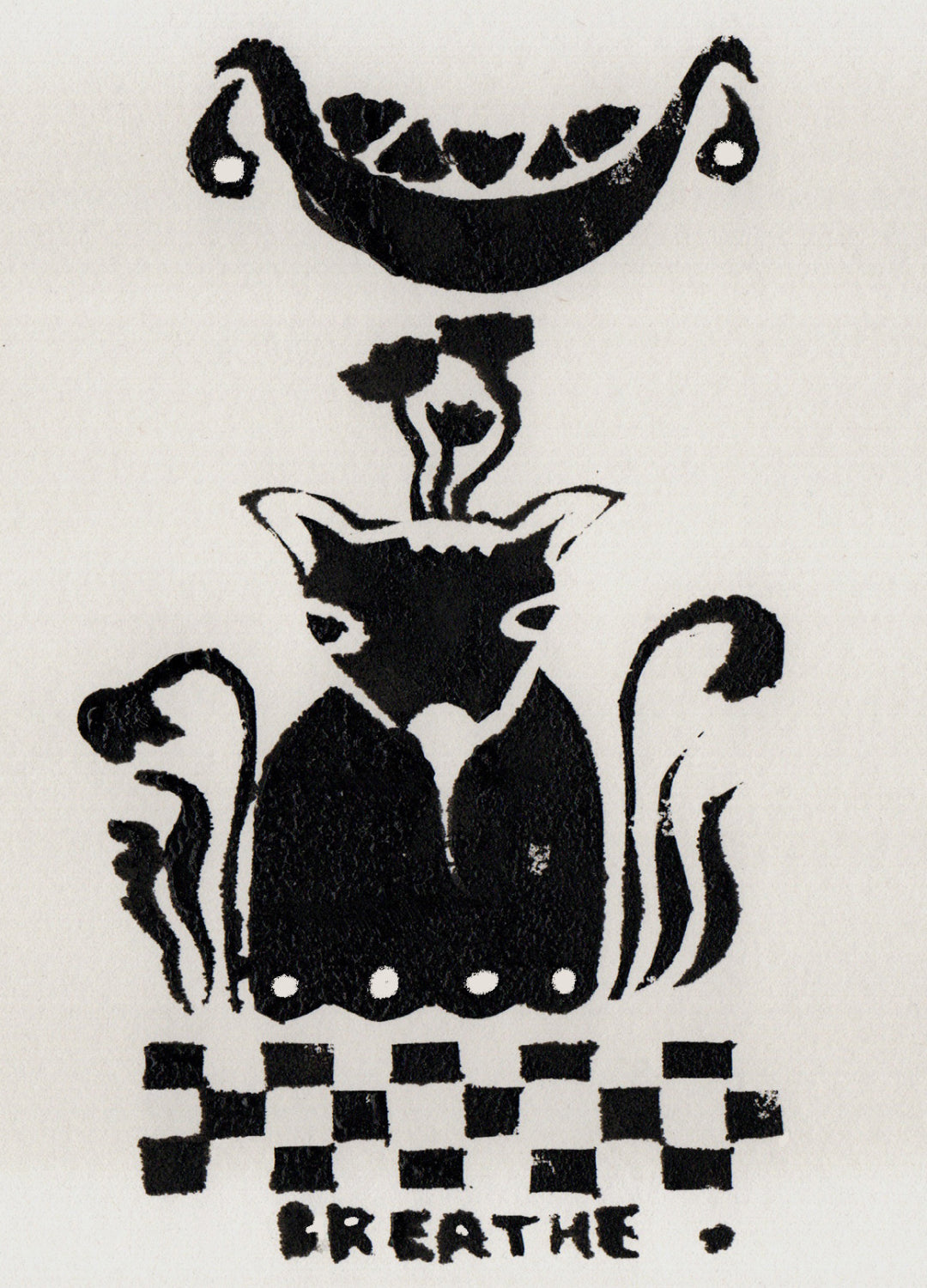 Original postcard - Long dog