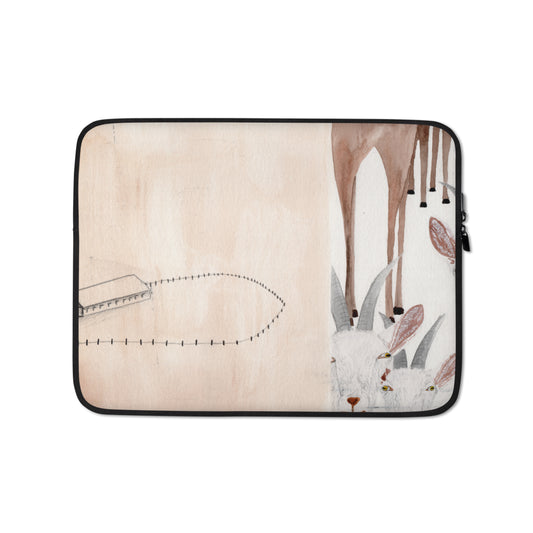 Kompiuterio dėklas - rankovė "Pabėgusios ožkos"