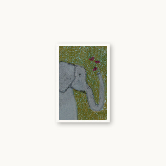 Original postcard - Elephant