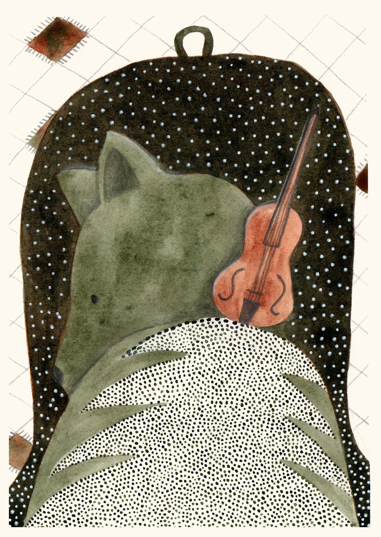 Christmas card - Musician