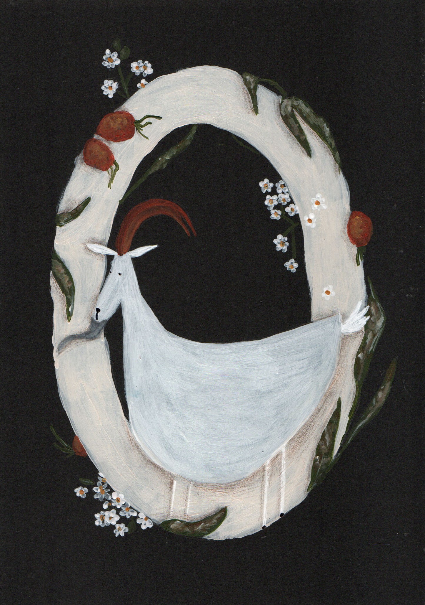 Paveikslėlis su O raide