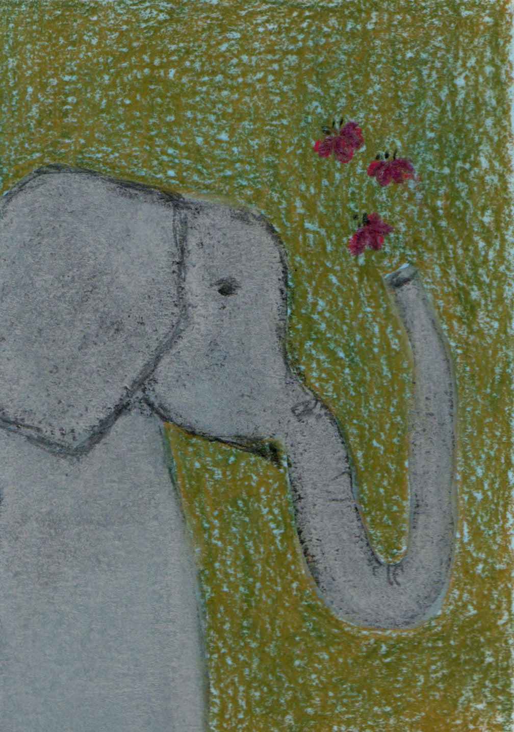 Original postcard - Elephant